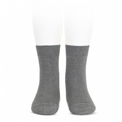 Meia Curta Lisa cinzento antracite