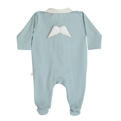 Babygrow algodão Angel Collection verde água
