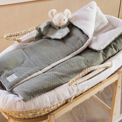 Saco Manta Algodão Polka Dot Poppy Moss