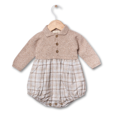 Fofo polo com padrão xadrez tartan | LITTLE TEDDY BEAR Wedoble