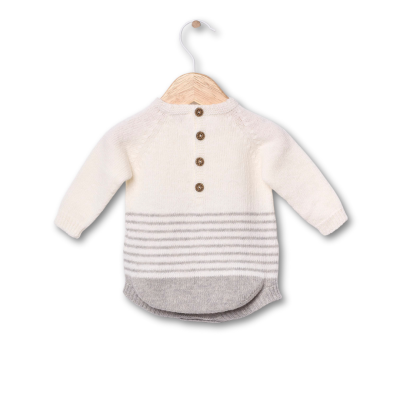 Fofo tricotado em lã merino pérola | SNOWFLAKE Wedoble