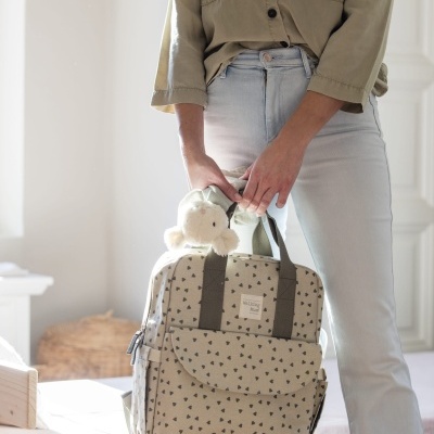 Mochila de Maternidade Hearts Poppy Moss