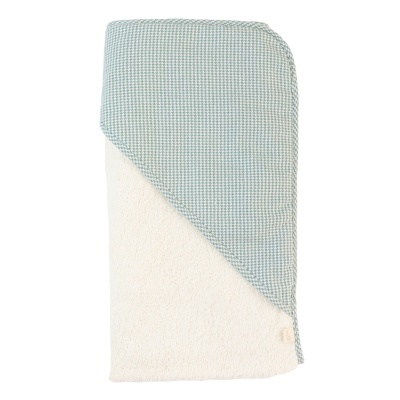 Toalha de Banho algodão com capuz menta Flowery Baby Gi