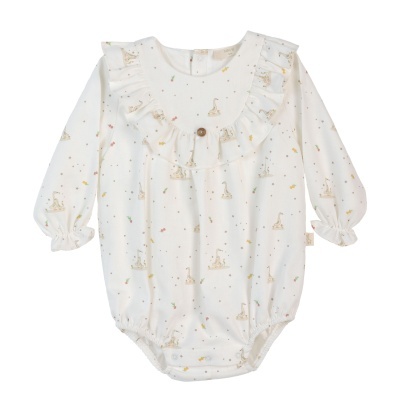 Fofo algodão com gola folho Goose Baby Gi