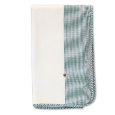 Manta Laminada com padrão quadricular pérola Flowery Baby Gi