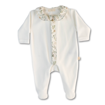 Babygrow Laminado com gola folho pérola Sirley Baby Gi