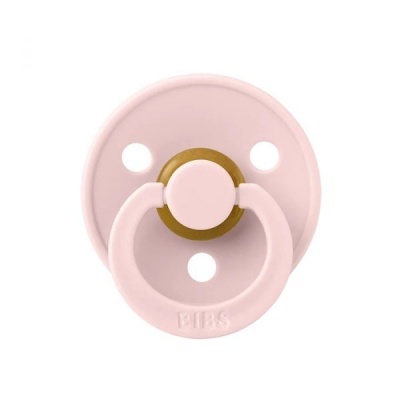 Chupeta BIBS rosa com detalhe dourado e orifícios circulares