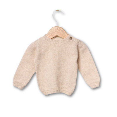 Camisola tricotada em lã merino | LITTLE TEDDY BEAR Wedoble