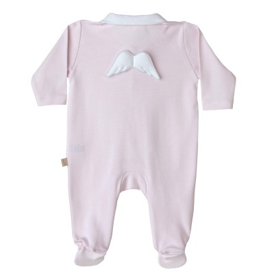 Babygrow algodão Angel Collection rosa