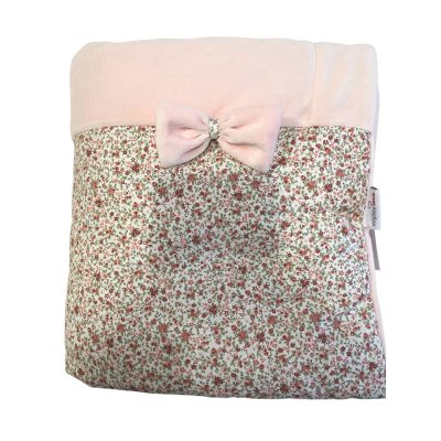 Manta Laminada pérola com padrão floral| Íris Mighty Love