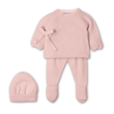 Conjunto de malha de trespasse 3 peças "FEATHER NATURAL" Mac Ilusión