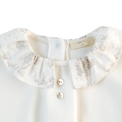 Babygrow laminado com gola folho pérola Country Baby Gi