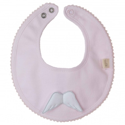 Babete algodão redonda Angel Collection rosa