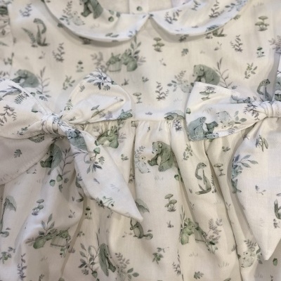 Vestido algodão "Friendship" c/ laços