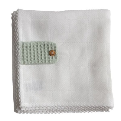 Fralda algodão c/ pormenor verde Nest Collection