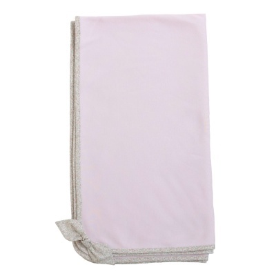Manta algodão rosa c/ laço Bloom