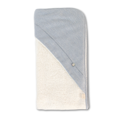 Toalha de Banho algodão com capuz azul Warley Baby Gi