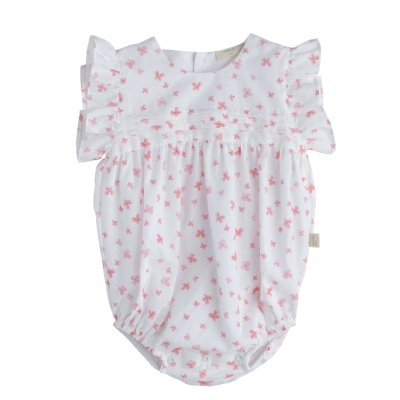 Fofo algodão gola floral com folhos Petals