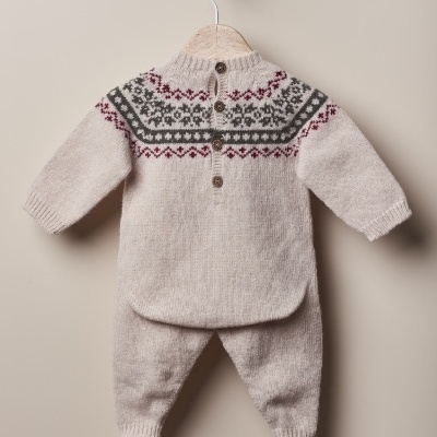 Babygrow natalício tricotado em lã merino e caxemira | CHRISTMAS TIME