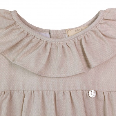 Vestido algodão c/ folho Oxford Collection