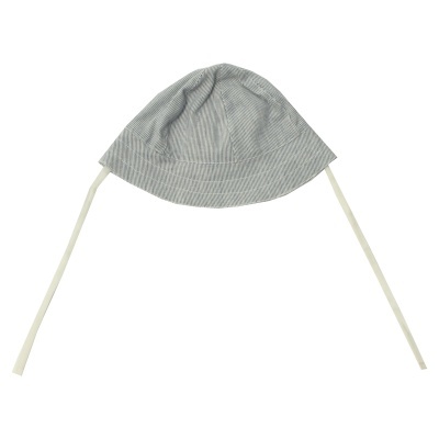 Chapéu algodão listado em azul indigo