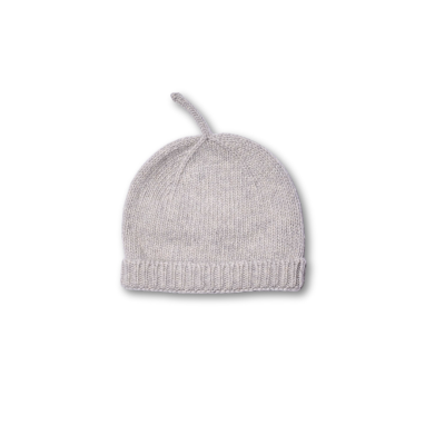 Gorro tricotado em lã merino cinzento | SNOWFLAKE Wedoble