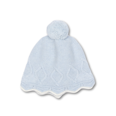 Gorro malha com pompom em azul bebé |BLUE DREAM Dr Kid