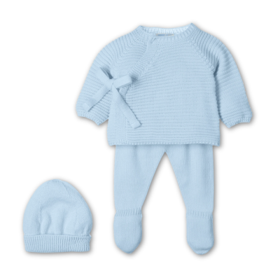 Conjunto de malha de trespasse 3 peças "FEATHER NATURAL" Mac Ilusión