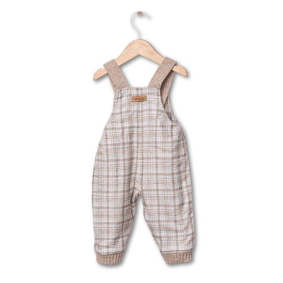 Jardineiras com padrão xadrez tartan | LITTLE TEDDY BEAR Wedoble