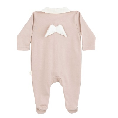 Babygrow algodão Angel Collection rosa pastel