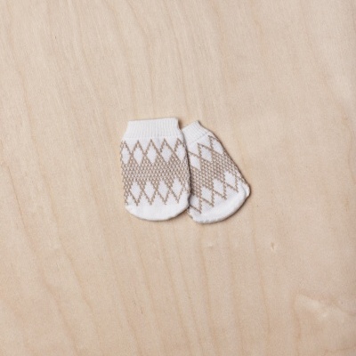 Luvas tricotadas em algodão orgânico