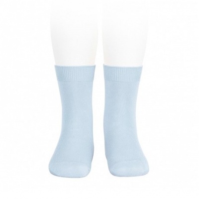 Meia Curta Lisa azul bebé