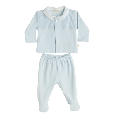 Conjunto algodão 2 peças azul bebé Breeze