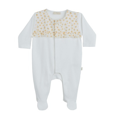 Babygrow algodão pérola com peito Fruity
