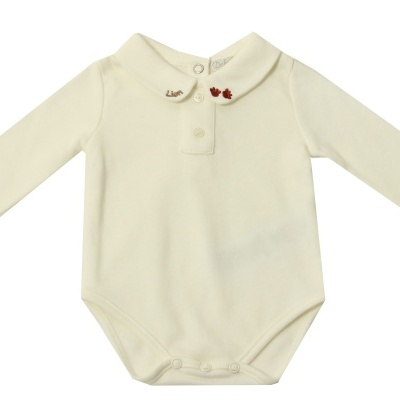 Body de algodão manga comprida em cru