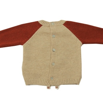 Conjunto 2 peças calça e camisola em bege mescla