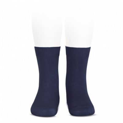 Meia Curta Lisa azul marinho