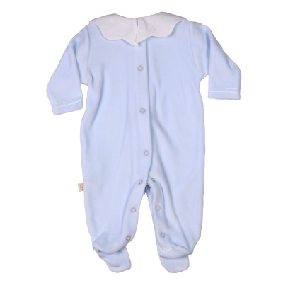 Babygrow Laminado com gola piquê azul