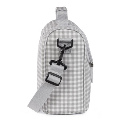 Lancheira térmica- I Love Vichy cinzenta