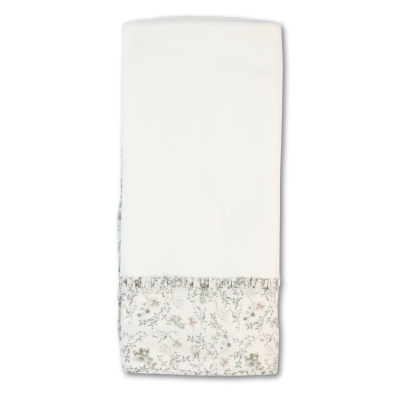 Manta Laminada com padrão floral pérola Sirley Baby Gi