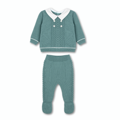 Conjunto malha de algodão na cor verde água |HALCYON Dr Kid