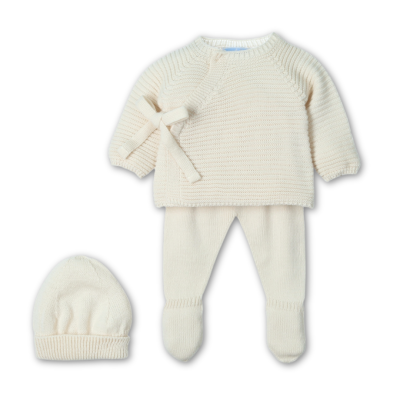 Conjunto de malha de trespasse 3 peças "FEATHER NATURAL" Mac Ilusión