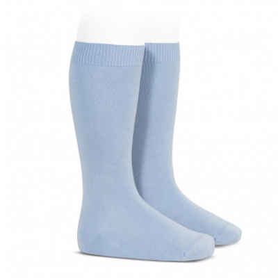 Meia Alta Lisa azul bebé da Cóndor