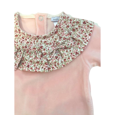 Babygrow de Laminado gola folho rosa| ÍRIS Mighty Love