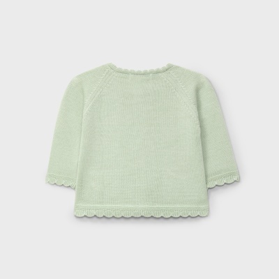 Casaco em malha de algodão verde menta