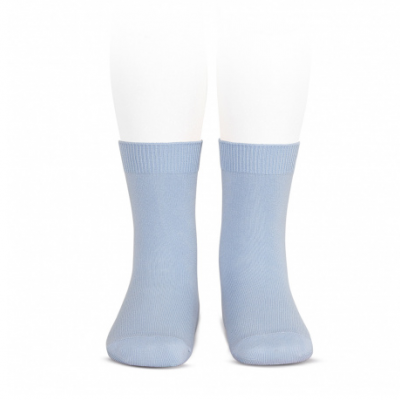 Meia Curta Lisa azul claro