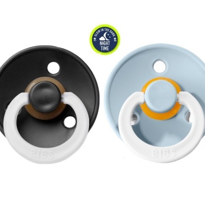 Chupeta Bibs Noturna Iron/Baby Blue