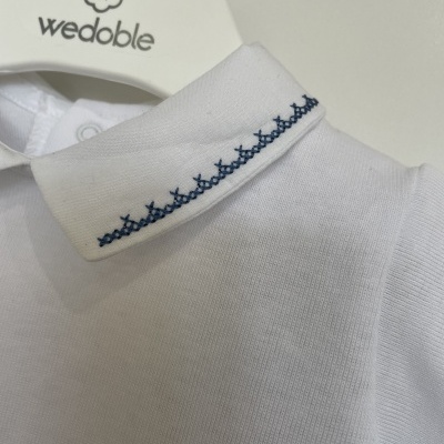 Body exterior manga curta com gola bico