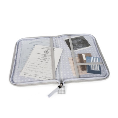 Porta Documentos I Love Vichy cinzenta