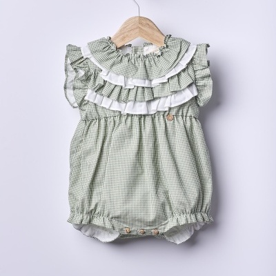 Fofo em tecido xadrez Vichy verde seco | SUMMER IN THE VILLAGE